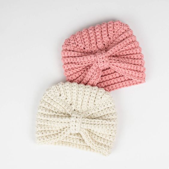easy knit baby turban tutorial