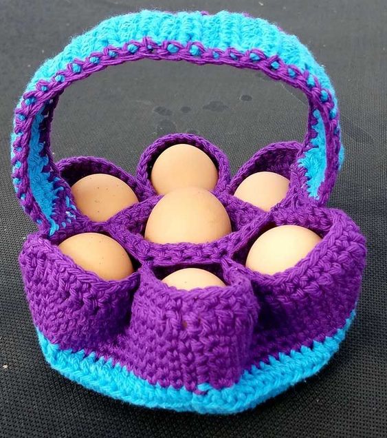 egg basket crochet ideas 2