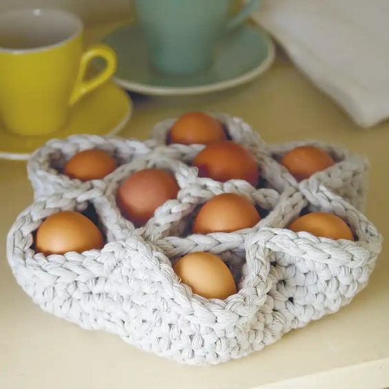egg basket crochet ideas