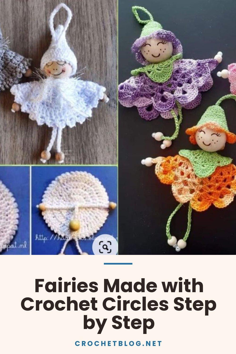 Fairies Made with Crochet Circles Step by Step