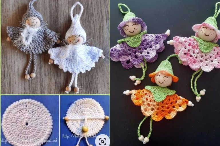 Fairies Made With Crochet Circles Step By Step