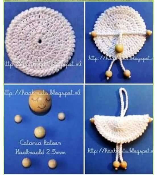 fairies made with crochet circles step by step 9