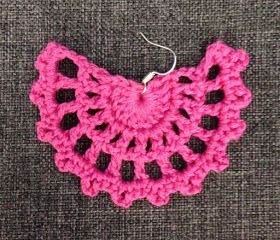 fan crochet earrings 2