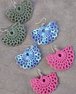 fan crochet earrings 6