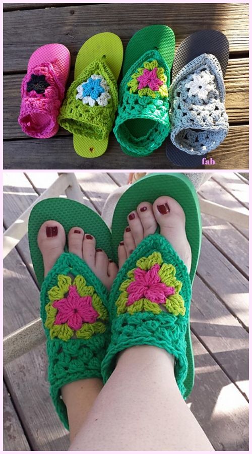 flip flop sandals crochet patterns 4