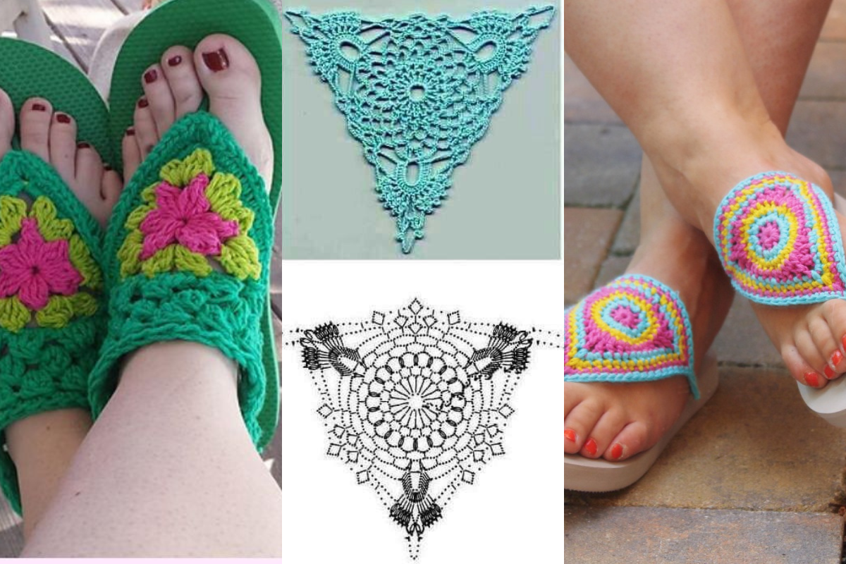 flip flop sandals crochet patterns