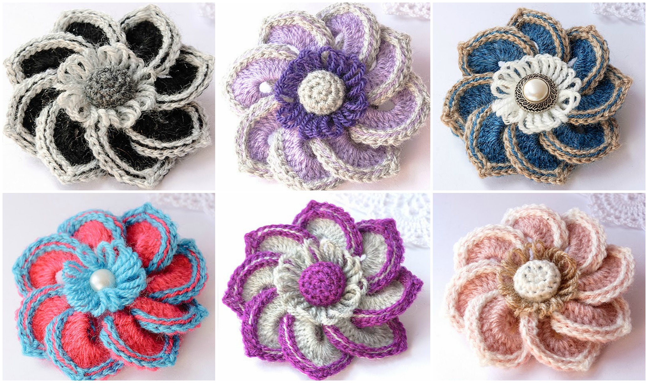 flower brooches