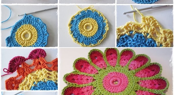 flower coaster crochet