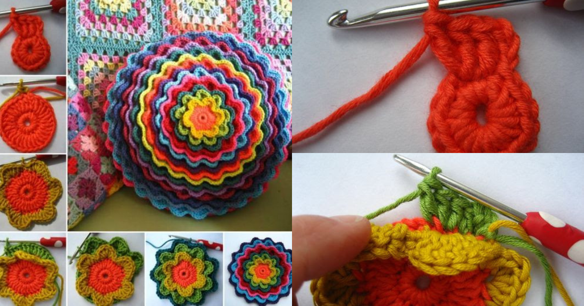flower crochet pillow tutorial
