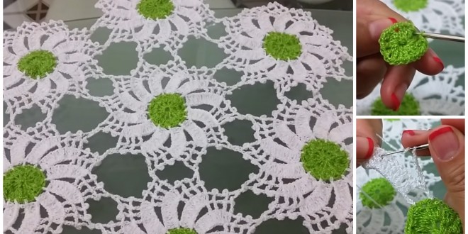 flower motif tablecloth