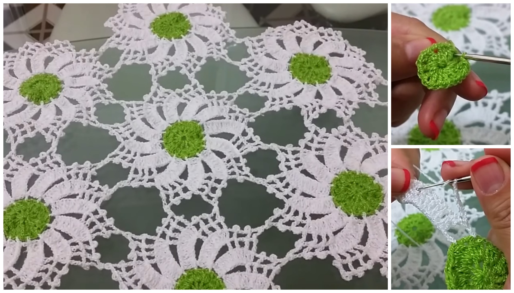 flower motif tablecloth