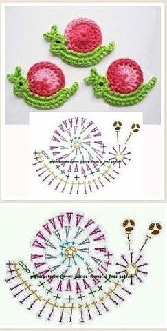 free crochet animal applique patterns 3