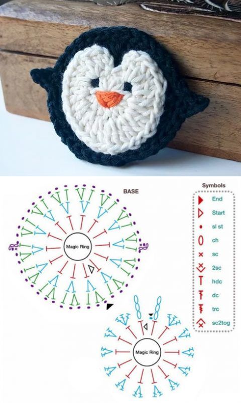 free crochet animal applique patterns 8