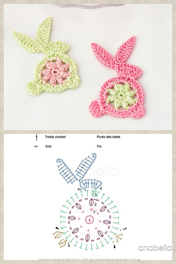 free crochet animal applique patterns 9