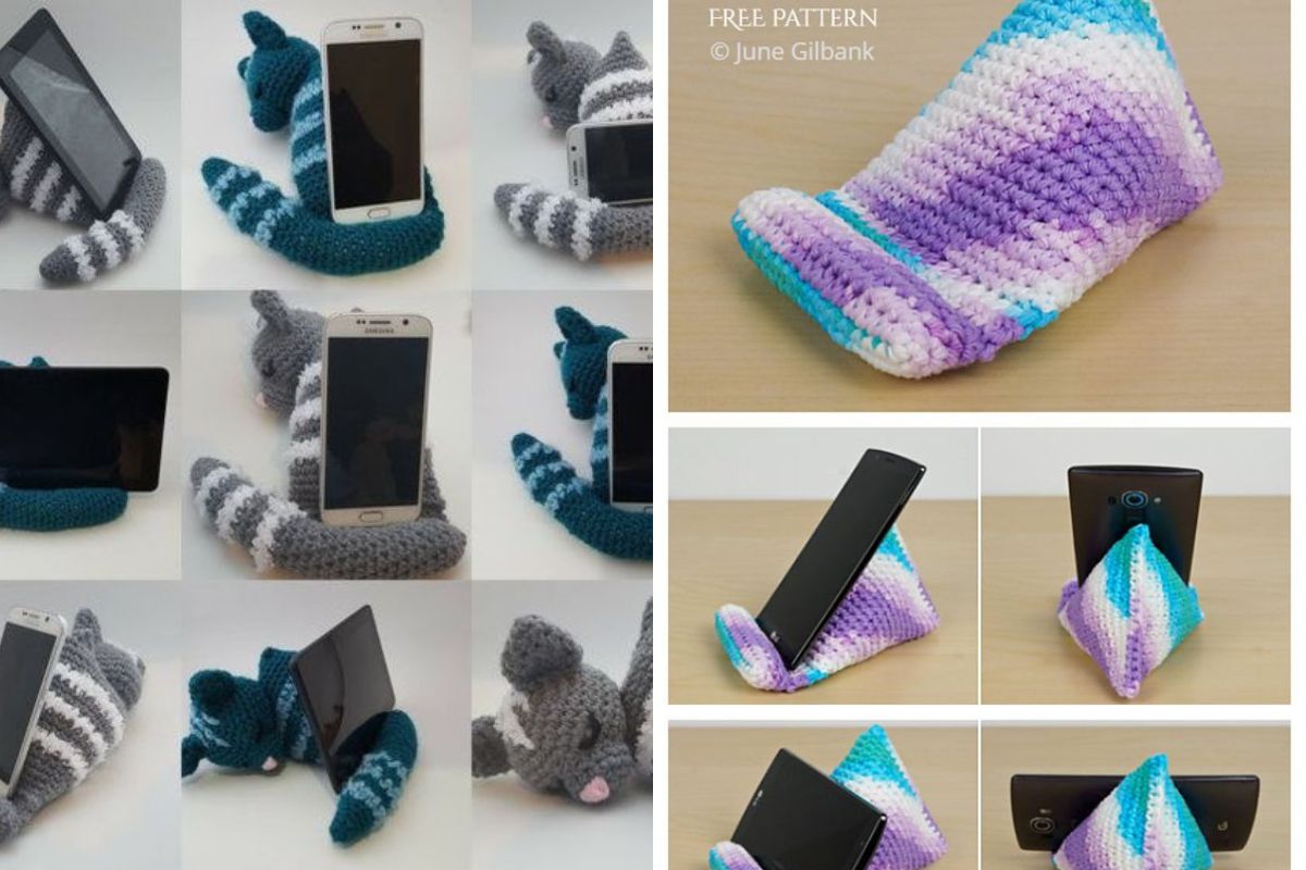 free crochet pattern phone stand