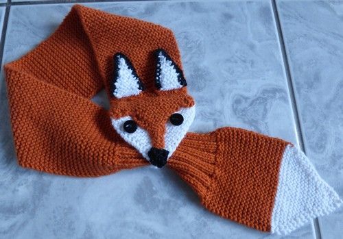 free knitted fox scarf pattern 2