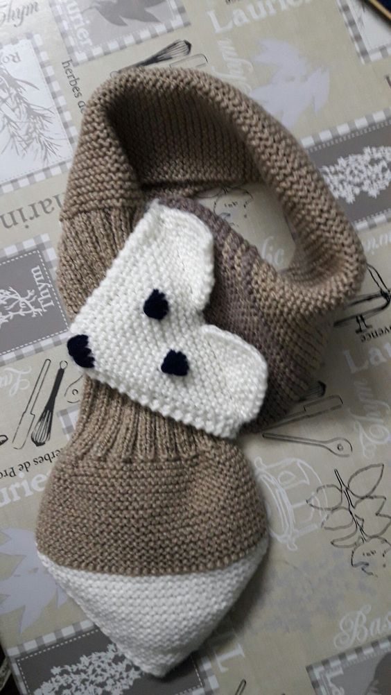 free knitted fox scarf pattern 4 1