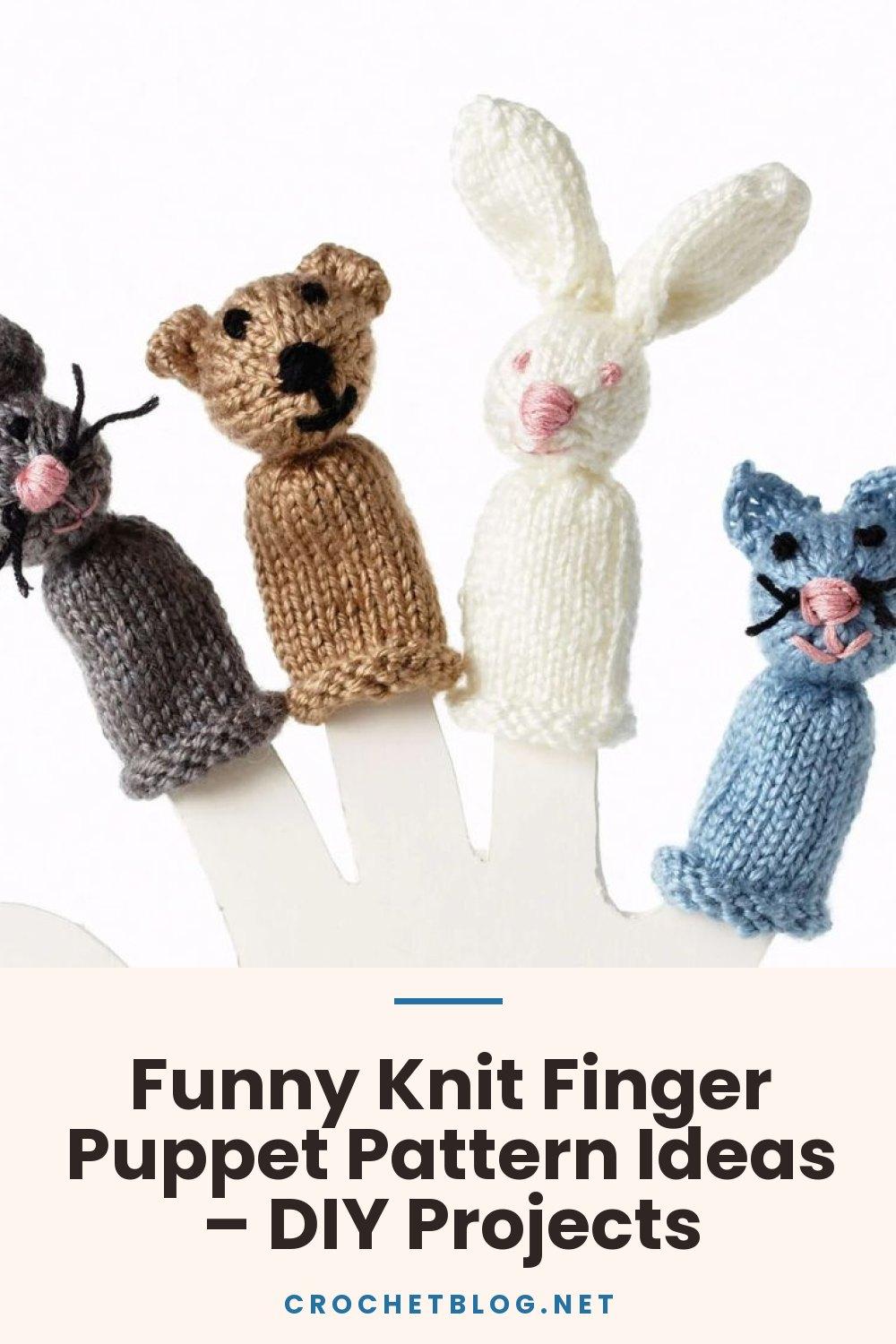 Funny Knit Finger Puppet Pattern Ideas – DIY Projects