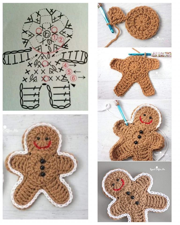 gingerbread crochet christmas ideas 2