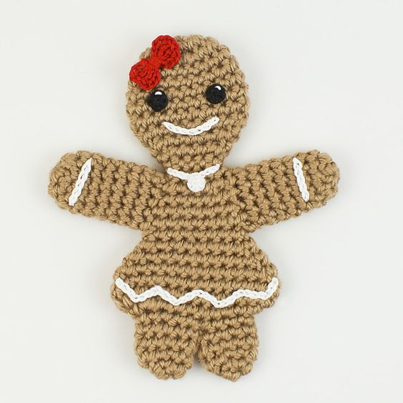 gingerbread man crochet tutorial 4