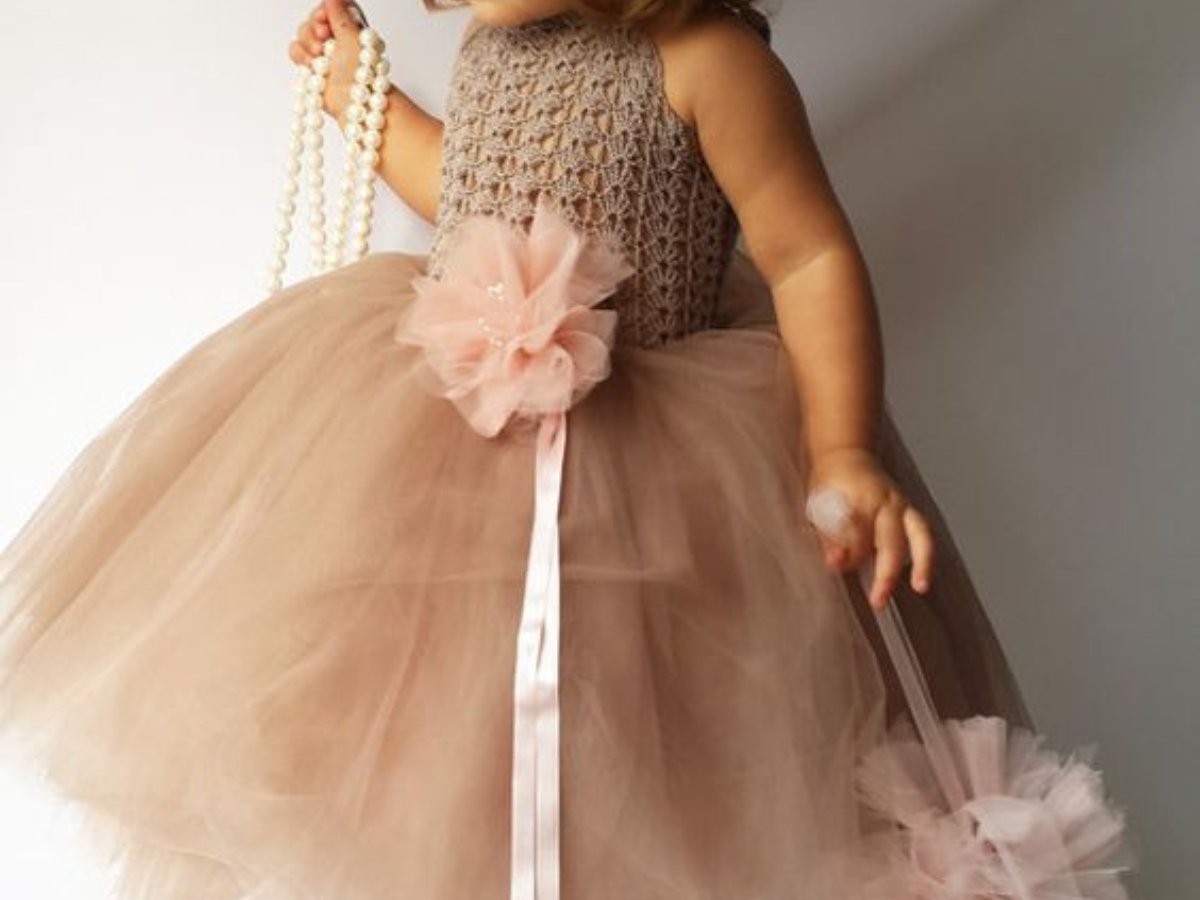girl dress with crochet top and tulle skirt ideas 10