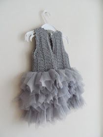 girl dress with crochet top and tulle skirt ideas 5