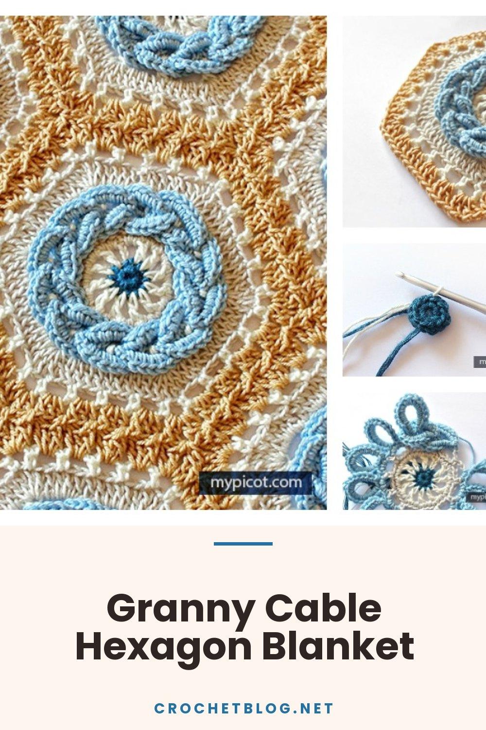 Granny Cable Hexagon Blanket