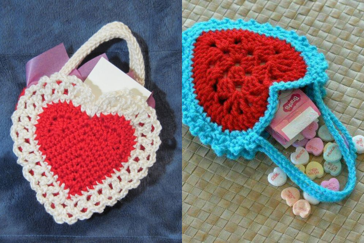 granny heart purse crochet pattern