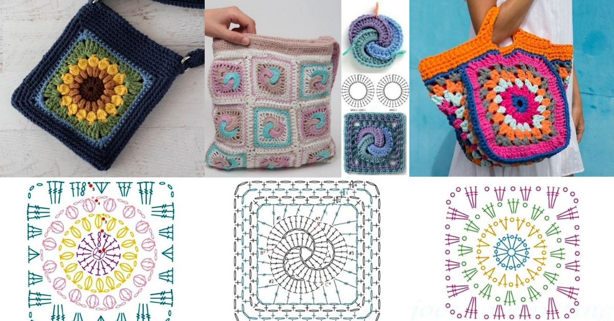 How to Crochet a Granny Square Bag Step-By-Step » Make & Do Crew