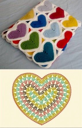 graphics of crochet hearts 14
