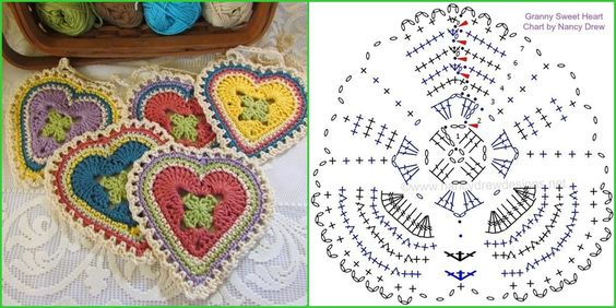 graphics of crochet hearts 7