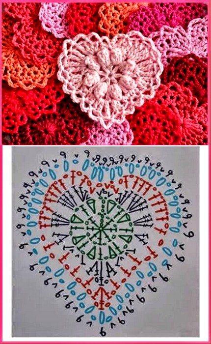 graphics of crochet hearts