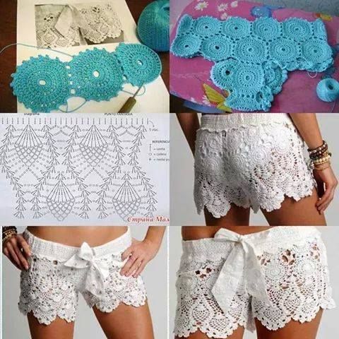 graphics of crochet shorts for the beach 5