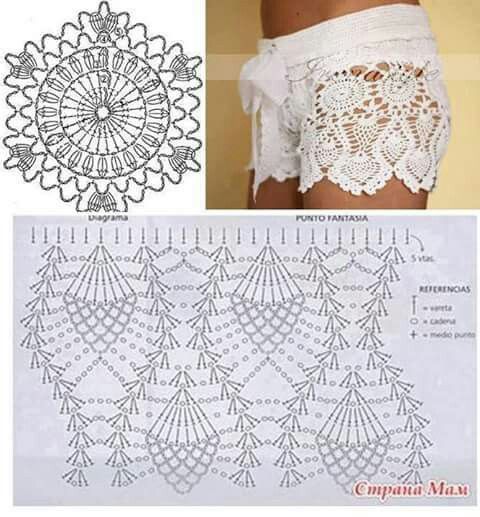 graphics of crochet shorts for the beach 6