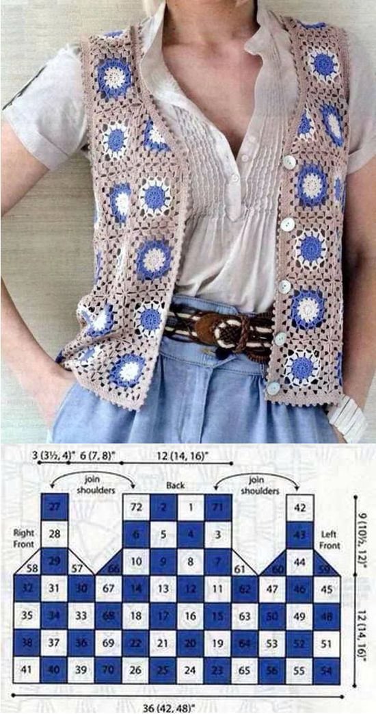graphics women crochet vests 2