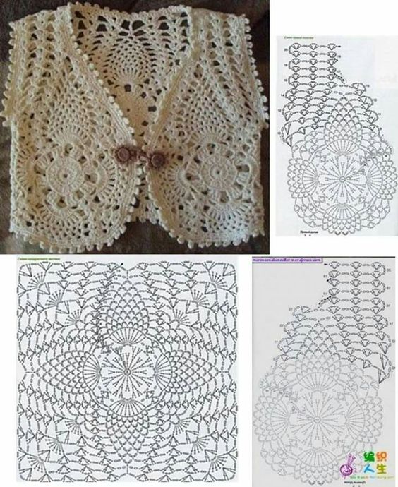 graphics women crochet vests