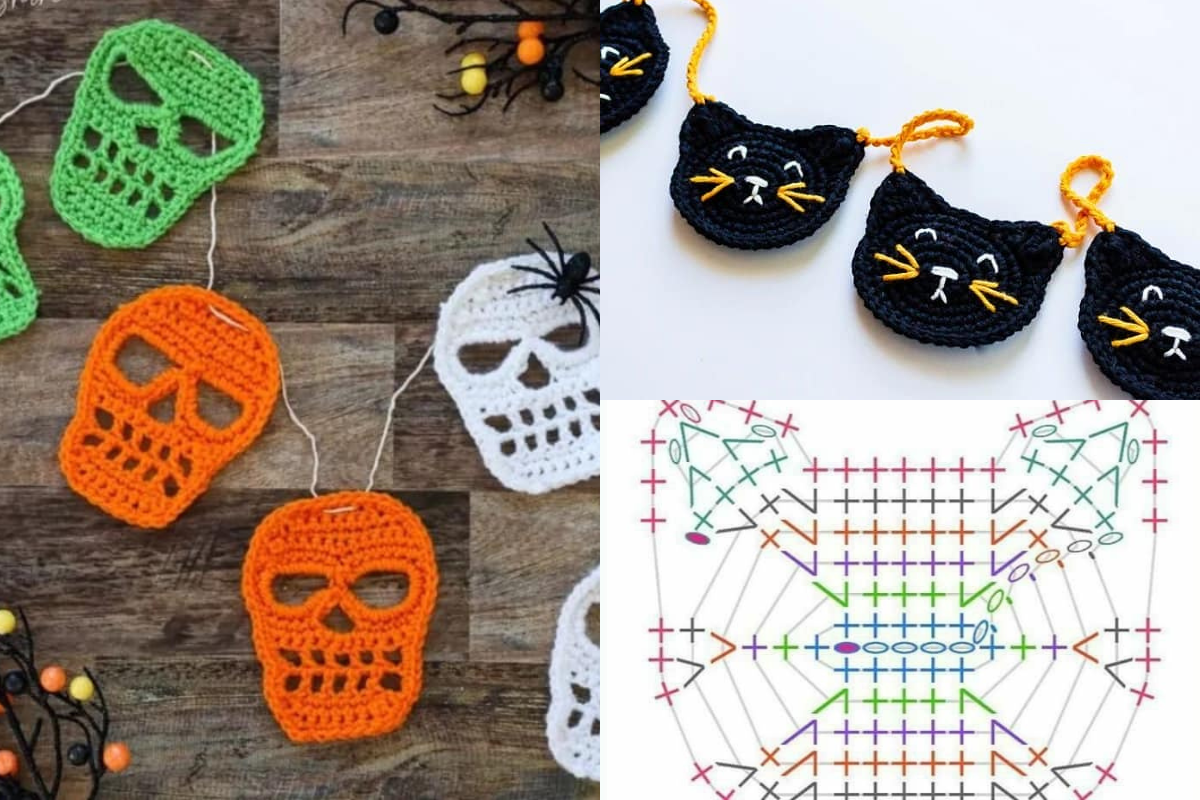 halloween crochet chain