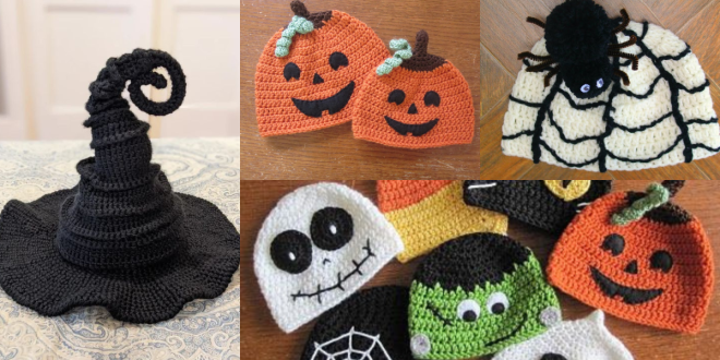 halloween crochet hat
