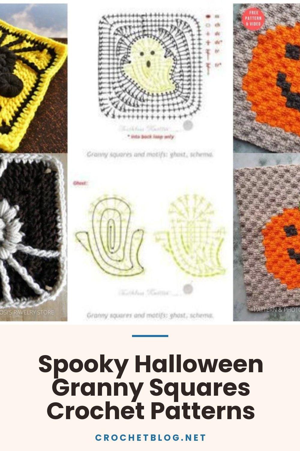 Spooky Halloween Granny Squares Crochet Patterns