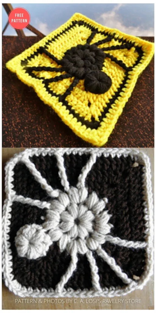 halloween granny squares crochet 2