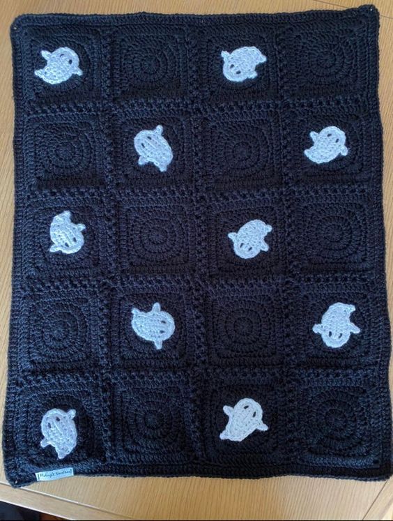 halloween granny squares crochet 7