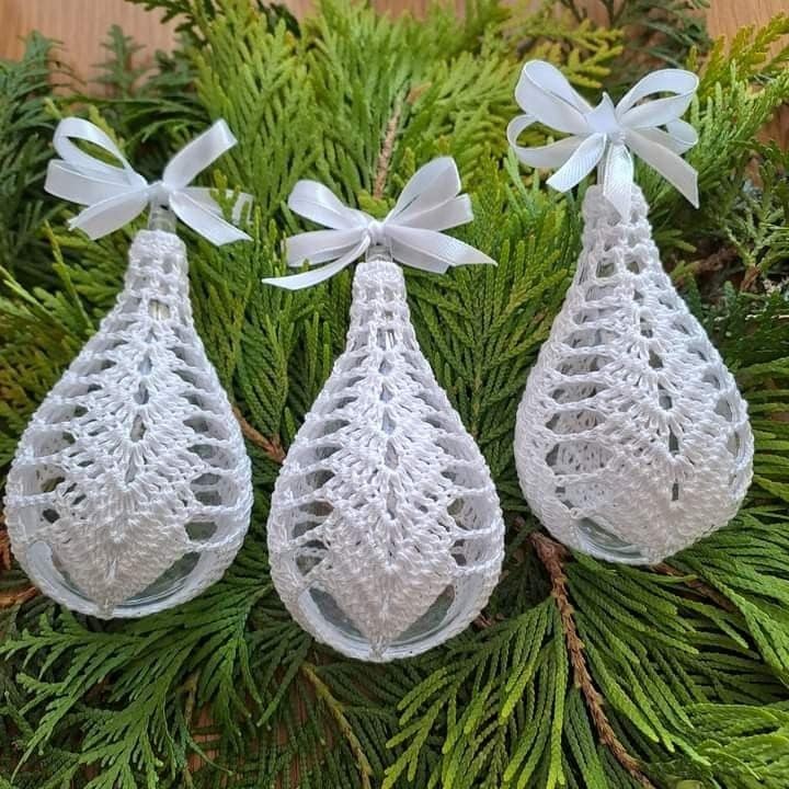 handmade christmas decorations in crochet 3