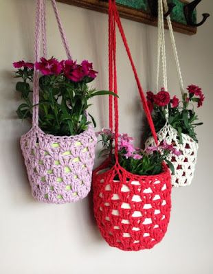 hanging pot holder free crochet 11