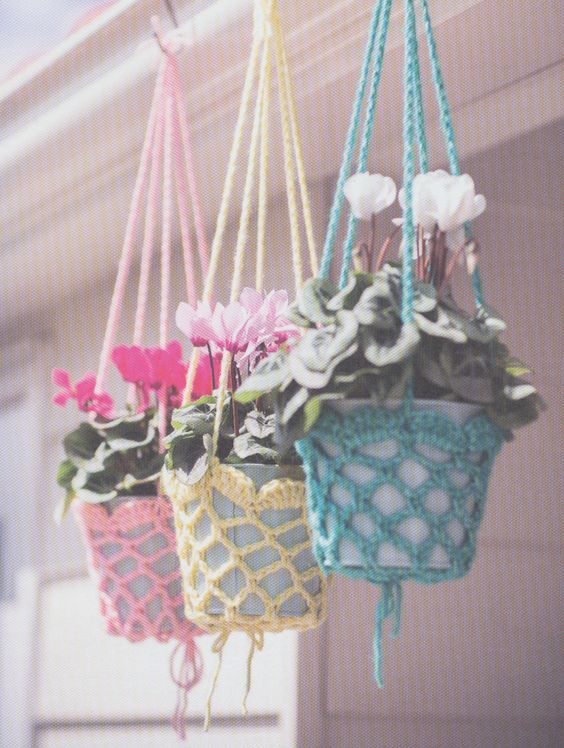 hanging pot holder free crochet 12
