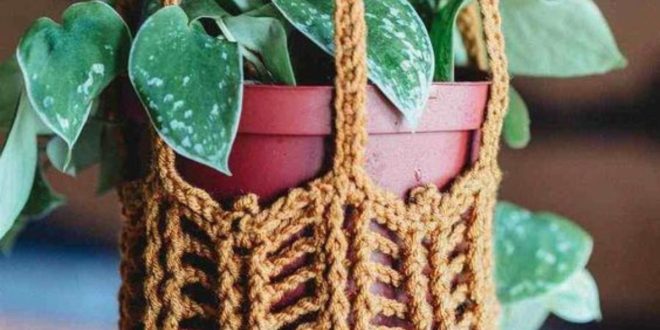 hanging pot holder free crochet 13