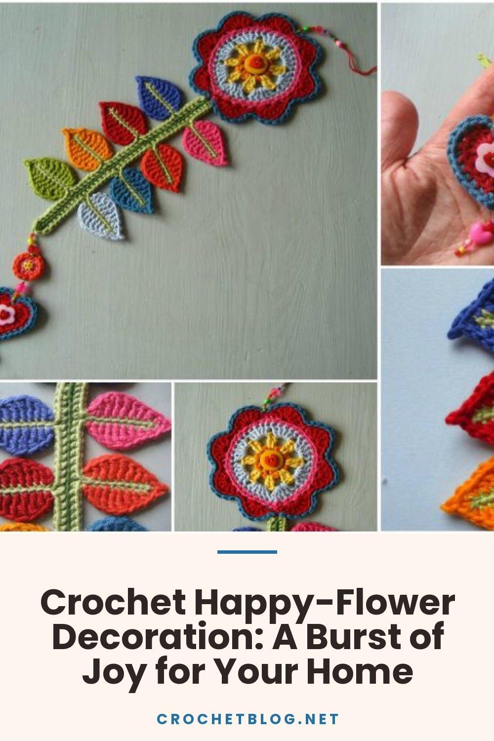 Crochet Happy-Flower Decoration: A Burst of Joy for Your Home