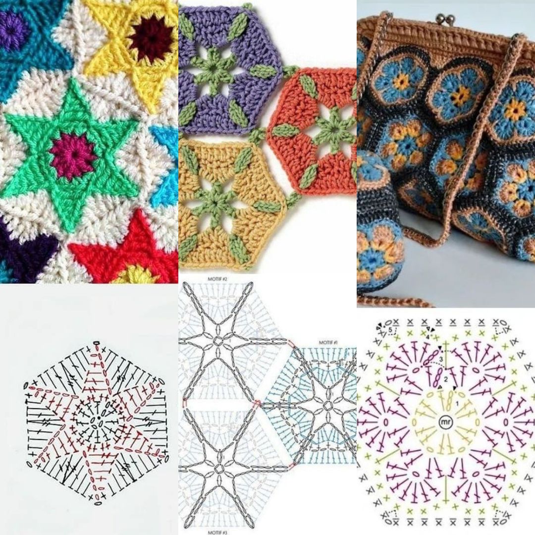 Crochet Patterns: Simple Hexagon Motifs For Beginners