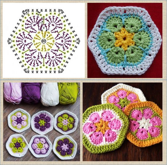 hexagon crochet pattern 5