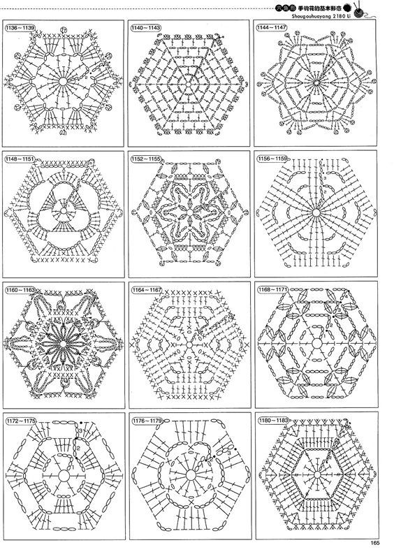 hexagon crochet pattern 6