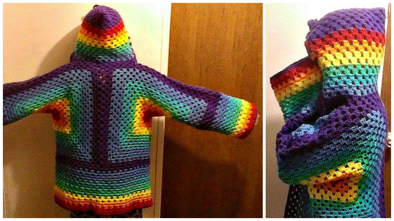hexagonal cardigan crochet